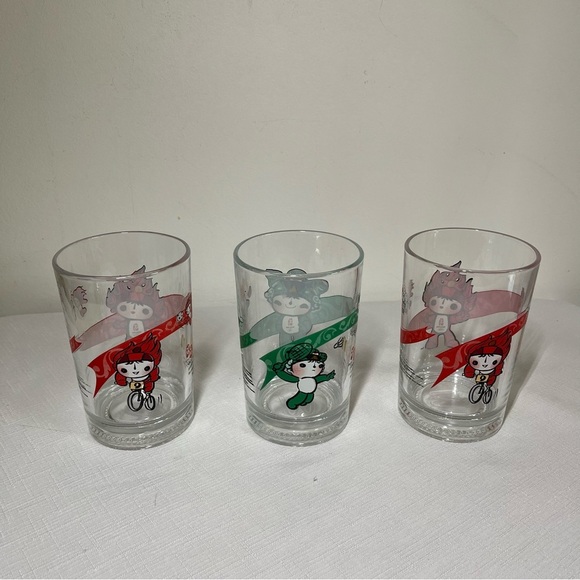 Collectible Beijing Winter Olympics McDonald's 2008 Glass Cups Glasses - Picture 3 of 7